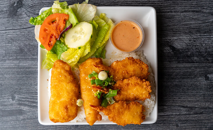 Chicken Teriyaki & Fish Combination Plate